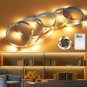 MUSUNIA Striscia LED a batteria, 2 m, luce bianca calda, funzionamento a batteria, con timer, decorazione natalizia