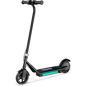 iScooter IK3 Monopattino Elettrico per Bambini 6-12 Anni,Ruote da 6,Freno Elettronico a Pollice,Freno a Pedale,Luci LED Colorate,Display LED,Velocità 5/10/16 km/h,Nero