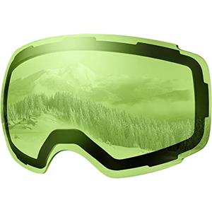 OutdoorMaster Maschera da Sci PRO Lente di ricambio - 10+ Scelta (VLT 80% Light Green)