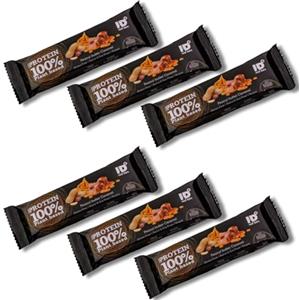 ID Bars Barretta ad Alta Proteina 100% Vegetale e Senza Glutine - Gusto Burro di Arachidi e Caramello - Snack Vegano - Confezione da 6 x 60g