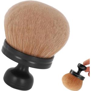 Taicols Pennello autoabbronzante extra grande, 3 pollici, pennello ovale Kabuki per trucco su viso, gambe e schiena, applicatore autoabbronzante per fondazione Cream Polvere (nero)