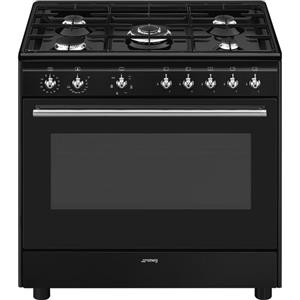 Smeg Concert CX91GMBL cucina Cucina freestanding A Elettrico Gas Nero