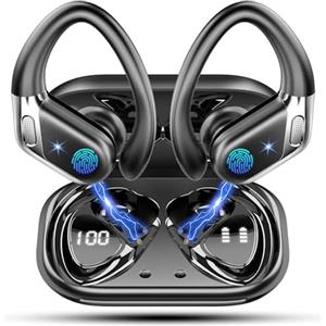 chalvh Cuffie Bluetooth Sport, 50 Ore Auricolari Bluetooth 5.4 HiFi Stereo, Cuffie Wireless Cancellazione Rumore Mics, Cuffiette Bluetooth Ricarica Rapida USB-C, Auricolare IP7 Impermeabil Palestra Correre