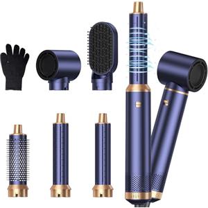 MogaWave Asciugacapelli 5 in 1,Hair Styler Capelli ad Aria,1000w Phon Capelli,Spazzola Asciugacapelli Per Dare Volume Ai Capelli, Lisciare, Arricciare, Ioni Air Curler Brush,Strumenti per Capelli