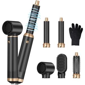 MogaWave Hair Styler Air Styler 5 in 1, Asciugacapelli Capelli ad Aria,1000w Phon Capelli,Spazzola Asciugacapelli Per Dare Volume Ai Capelli, Lisciare, Arricciare, Ioni Air Curler Brush,Strumenti per Capelli