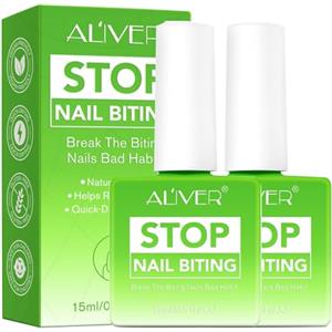 MXCZBSM 15MLX2 Smalto Amaro per non Mangiare le Unghie,Nails Stop Biting,Migliora l'aspetto Delle Unghie e Delle Cuticole,Anti-succhiamento del pollice ad asciugatura rapida per Adulti e Bambini 3+
