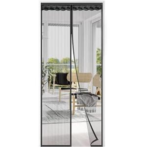 HTRTRR Zanzariera Magnetica Porta Balcone 90x210 - Chiusura Automatica, Anti Zanzare, Facile da Installare, per Bambini e Animali Domestici, Tenda Rete con Calamita