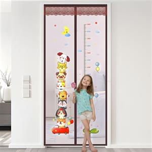 HTRTRR Zanzariera con tenda magnetica per porta, tenda magnetica per porta, chiusura automatica del balcone, facile da installare, adatta a bambini e animali domestici (versione in altezza, 90 * 210)