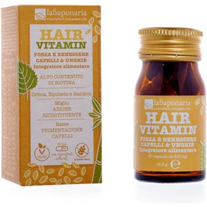 La Saponaria Hair Vitamin - Integratore Alimentare per Capelli e Unghie con Biotina, 30 Capsule