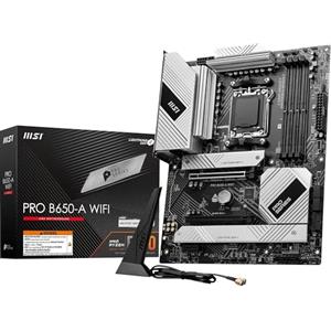MSI PRO B650-A WIFI Scheda madre, ATX - Supporta processori AMD Ryzen 9000 / 8000 / 7000 Series, AM5 - Memory Boost DDR5 7600+MHz/OC, 2 x PCIe 4.0 x16, 3 x M.2 Gen4, Wi-Fi 6E