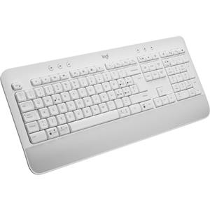 Logitech Signature K650, Tastiera Poggiapolsi Wireless Full-size con Bluetooth BLE o Ricevitore USB Logi Bolt, Tasti Smorzati e Tastierino, Compatibile con PC/Windows/Mac, Italiano QWERTY - Bianco