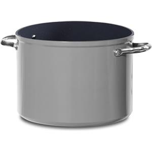 Nuwave 7,6 L in ceramica antiaderente blu Duralon, senza PFAS, compatibile con induzione, lavabile in lavastoviglie e in forno, manici freschi e resistente ai graffi infusa con diamante