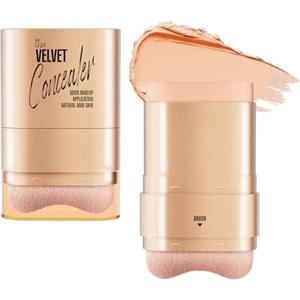 Catlinez 2 in 1 Correttore, Copre Segni di Acne, Macchie, Cerchi Scuri, Pori Spessi, Correttore di Crema, Consistenza Liscia, Abbinata a un Pennello (40g) (Naturale)