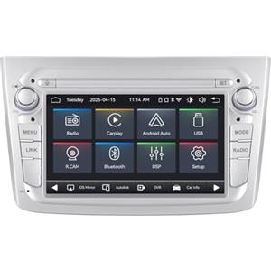MAVYULQEF Autoradio Linux Avvio Lampo Compatibile Alfa-Romeo MITO | Installazione Rapida | CarPlay/Android Auto Wireless/Bluetooth/FM/AM/RDS/USB | DSP 100W |