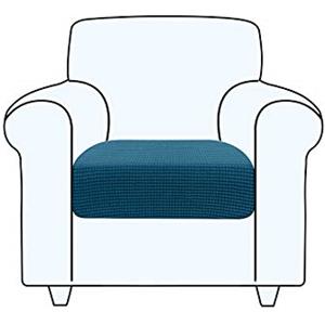 TAOCOCO Copricuscini Per Divani, Copridivano Elasticizzato Antiscivolo e Morbido, Alta Qualità Cuscino Protezione Divano Copriseduta Divano Sedile Lavabile（1 Posto, Oceano Blu）