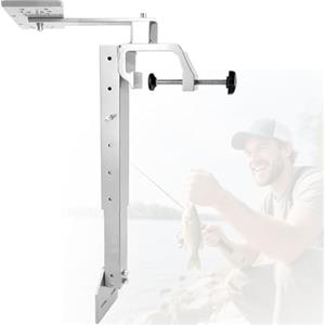 BONJUME Supporto Per Ecoscandaglio, Supporto Per Ecoscandaglio Da Pesca Girevole A 360° In Alluminio Hardware Di Montaggio Di Alta Qualità Robusto Antiruggine Per La Pesca In Barca Altezza 36-59cm