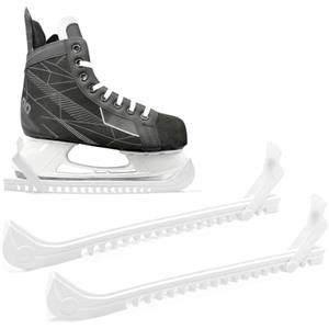 Feruchun 1 Paio Protezione Pattini Ghiaccio Regolabile,Coprilama Pattini Ghiaccio per Artistico e Hockey Pattinaggio,Protezione Lame Pattini per Bambini Adulti (Bianco)