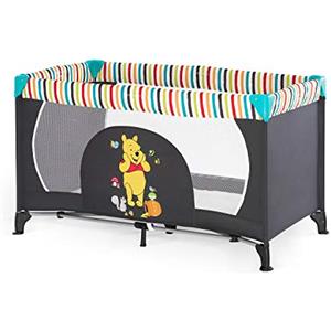 hauck Lettino da Viaggio Dream N Play - Culla Neonato Fino a 15kg - Letto Pieghevole 60x120cm - Box Bambini Leggero con Borsa inclusa - Winnie The Pooh, Nero