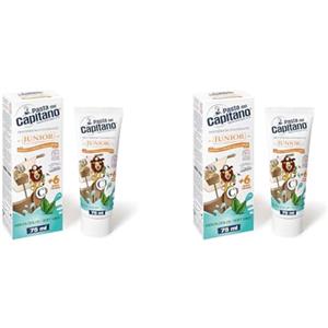 PASTA DEL CAPITANO 1905 Pasta del Capitano Dentifricio Junior + 6, Menta Dolce, 75ml (Confezione da 2)
