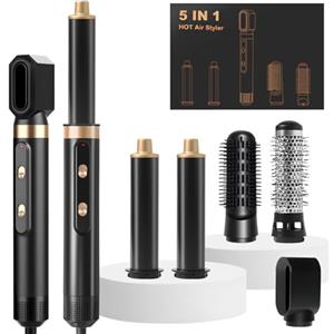 Anluomania Spazzola Asciugacapelli Multifunzione 5 in 1, 1000W Spazzola ad Aria Calda, Hair Styler Set con 2 Velocità/3 Temperature, Air Styler Per Asciugare, Lisciare, Volumizzante, Capelli Ricci