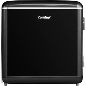 COMFEE' RCD50BL2EURT(E) Frigorifero Piccolo 47Litri, Design Retrò, Mini Frigo Tavolo Monoporta, Termostato Regolabile, Silenzioso, Adatto a casa, ufficio e hotel, Nero