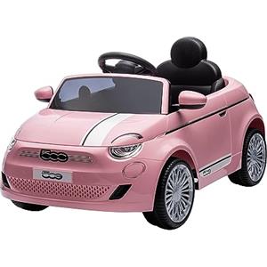 eSpidko Auto Elettrica per Bambini Fiat 500e Rosa - Batteria ricaricabile 12V - Radiocomandata - Globo Giocattoli - eSpidko 42121