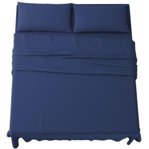 MAXIME MAISON - Completo Lenzuola Matrimoniali 4 Pezzi Set Lenzuola Matrimoniale in Microfibra Made in Italy, Completo Letto 1 Lenzuolo con Angoli, 1 Lenzuolo Sopra, 2 Federe (Blu Royal)