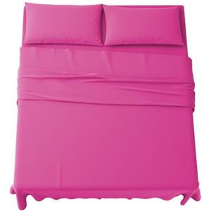 MAXIME MAISON - Completo Lenzuola Matrimoniali 4 Pezzi Set Lenzuola Matrimoniale in Microfibra Made in Italy, Completo Letto 1 Lenzuolo con Angoli, 1 Lenzuolo Sopra, 2 Federe (Fucsia)