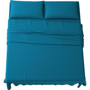 MAXIME MAISON - Completo Lenzuola Matrimoniali 4 Pezzi Set Lenzuola Matrimoniale in Microfibra Made in Italy, Completo Letto 1 Lenzuolo con Angoli, 1 Lenzuolo Sopra, 2 Federe (Oceano)