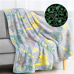 LXTOPN Coperta per bambini con dinosauro, Coperta luminosa al buio, 150 x 200 cm coperta per bambini, Regali per ragazzi (Dinosauro B, 150 x 200cm)
