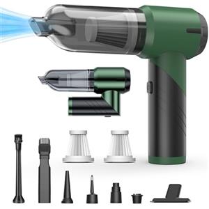 YYYuYong 20000Pa Aspirapolvere per auto Portatile Potente,4in1 Ricaricabile Aspirabriciole e Soffiatore per Auto,Mini aspirapolvere senza fili Alta Potenza Aspirazione,Pulizia per Capelli, Auto