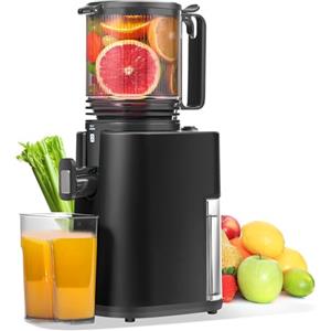 MAISON HUIS Estrattore Frutta e Verdura, Estrattore di succo con apertura di 14cm, Capacità 2L Juicer Machine Adatta a Frutta e Verdure,Facile pulito (Nero Opaco)
