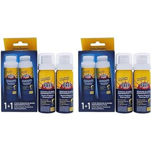 Prep, Schiuma da Barba Dermoprotettiva, per Barbe Difficili, Adatta Anche per le Pelli più Irritabili e Sensibili per una Pelle Tonica e Elastica, 2 Pezzi da 50 ml (Confezione da 2)