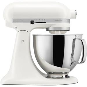 Kitchenaid Planetaria - Artisan - Robot da Cucina con testa inclinabile e 3 accessori - 4.8 L - Impastatrice - Bianco porcellana