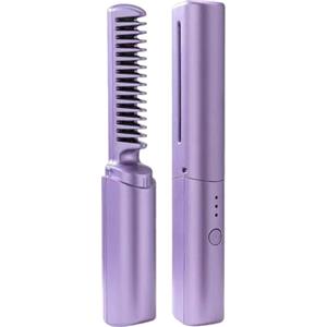 Generico Spazzola Per Lisciare I Capelli Senza Fili - Piastra Per Capelli Da Donna, Spazzola Per Lisciare I Capelli | Spazzola Lisciante Ricaricabile, Pettine Lisciante Per Capelli, Piastra Per Capelli