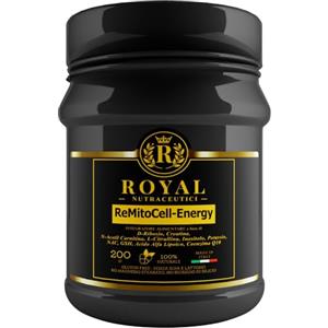 ROYAL NUTRACEUTICI ReMitoCell-Energy - Complesso Mitocondriale Antiossidante in Polvere - con D-Ribosio, NAC, Glutatione, Coenzima Q10, Acido Lipoico, Carnitina e Citrullina Vitamine B - Royal Nutraceutici