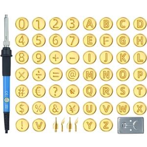 Generico Strumento per Pirografia - Kit Pirografia con Caratteri Alfabetici,Template con Alfabeto e Numeri, Stampi per Artigianato Termico a Sbalzo e Pirografia