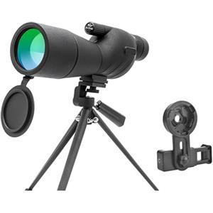 WAFOHSR 25-75x60 Cannocchiale Zoom Telescopio BAK4 Prisma Impermeabile Potente Monoculare For Il Birdwatching Tiro Al Bersaglio Di Campeggio Esterna Facile Da Usare(With tripod and clip)