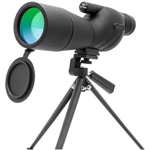 WAFOHSR 25-75x60 Cannocchiale Zoom Telescopio BAK4 Prisma Impermeabile Potente Monoculare For Il Birdwatching Tiro Al Bersaglio Di Campeggio Esterna Facile Da Usare(Black with Tripod)