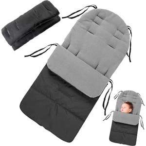 SilverChry Sacco Passeggino Invernale, SilverChry Borsa Passeggino, Copri Passeggino Universale, Sacco Nanna Passeggino, Sacco a Pelo Invernale, Sacco Termico Passeggino, Footmuff, Accessori Passeggino (Grigio)