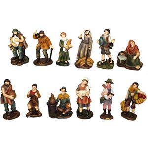 LIBERAONLINE Set 12 PZ statuine pastorelli Alta qualità 9CM Personaggi PRESEPE PASTORI #PIN17