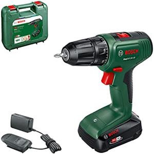Bosch Avvitatore a batteria EasyDrill 18V-38 1 batteria da 2,0 Ah, sistema da 18 Volt, in valigetta - Azione a batteria, 38Nm | mandrino 13mm, 1 batteria 2.0 Ah
