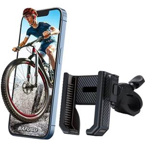 BAFUGU Porta Cellulare Bici,[1S Liberazione] Blocco di Sicurezza Antivibrante Porta Cellulare Moto, 360° Rotabile,Compatibile con iPhone 15 14 13 PRO Max, Galaxy, 4.7''-6.8" Smartphones,