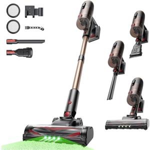 Proscenic P11 Ultra Aspirapolvere senza Fili Potente 550W/50Min/50KPA, Scopa Elettrica senza Fili con Spazzola Anti-Groviglio, Display LED, Batteria Rimovibile, per Pavimenti/Tappeti/Peli