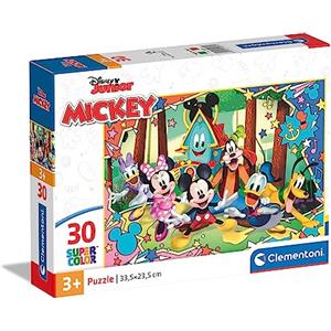 Clementoni - 20269 - Supercolor Puzzle - Disney Mickey and Friends - 30 Pezzi - Puzzle Bambini 3 Anni, Puzzle Cartoni Animati - Made In Italy
