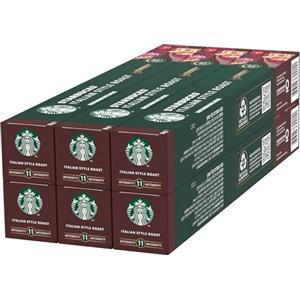 STARBUCKS Italian Style Roast by Nespresso Caffè Espresso, 6 confezioni da 10 capsule (60 capsule compatibili Nespresso)