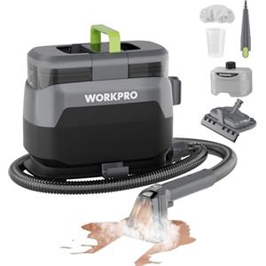 WORKPRO Aspirapolvere Lavamoquette e Lavatappezzeria, 16 kPa Pulitore a Vapore per Divani, 4 Modalità di Pulizia, Accessori Multipli, Pulitore Portatile per Macchie di Animali, Divano, Auto, Tappeto