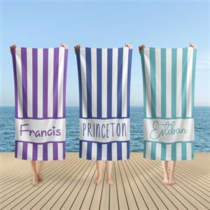 WEIYOUDP Telo mare personalizzato con nome personalizzato, asciugamano da bagno a righe personalizzato con nome, per bambini, adulti, ragazze, ragazzi, donne, uomini, regali per addio al nubilato (60