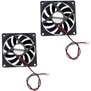 JZK Ventola di raffreddamento silenziosa con fili, CC 24 V, 8010, per case del computer, 8 x 8 x 1 cm, 24 V, con cavo