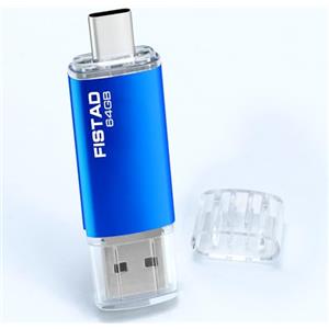 FISTAD Chiavetta 64GB USB Type C 2 in 1 OTG Flash Drive USB 2.0 C Pen Drive Memoria Stick 64GB Per USB C Smartphones, Laptop, PC, ecc (Blu)